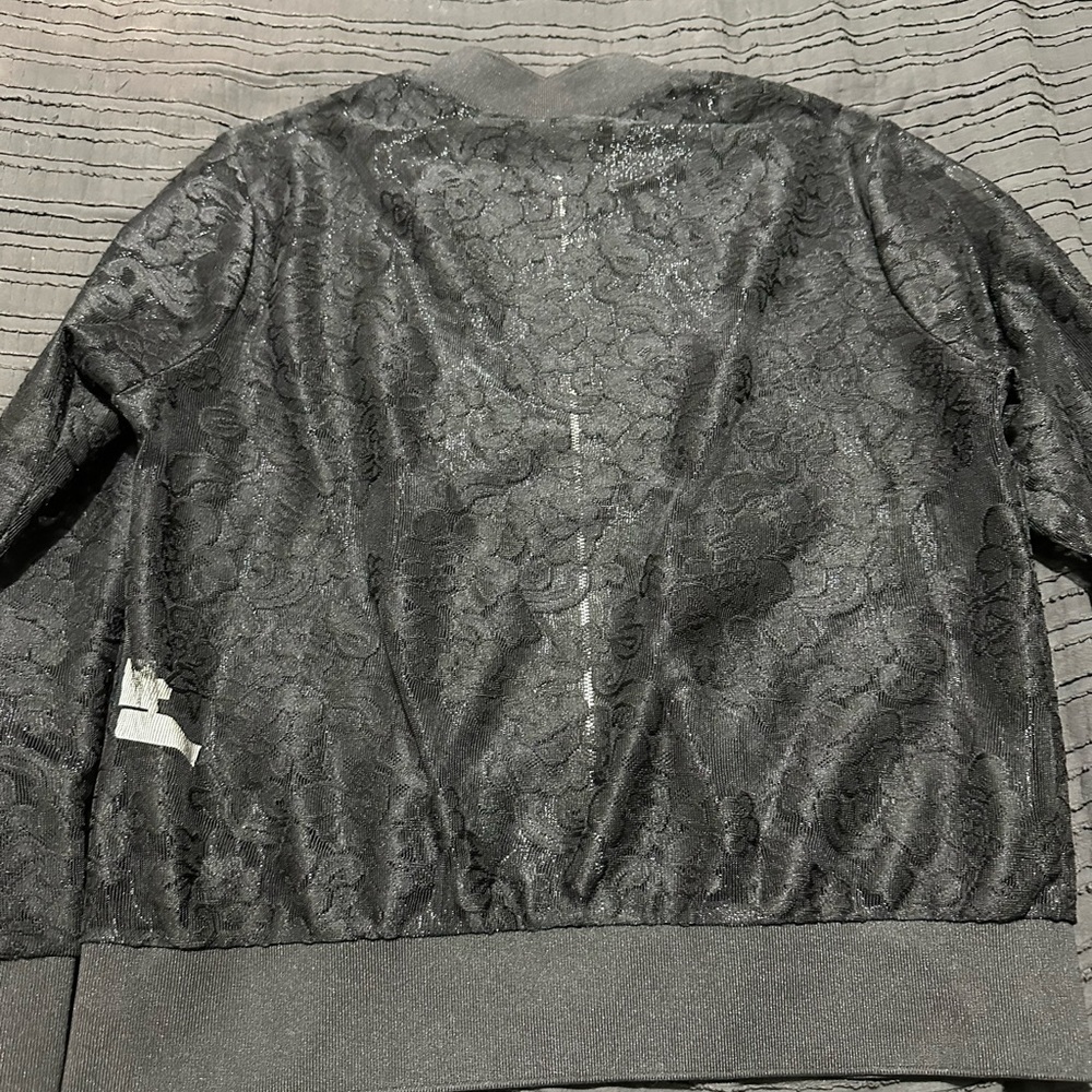 SHEIN Elegant Black Lace Bomber Jacket.   <<<<44>>>> - Picture 5 of 6